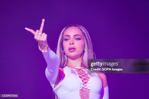 Bad Gyal performs live on stage during the Big Sound Festival. Alba Farelo , better known by her stage name Bad Gyal, is a Spanish artist, producer,...