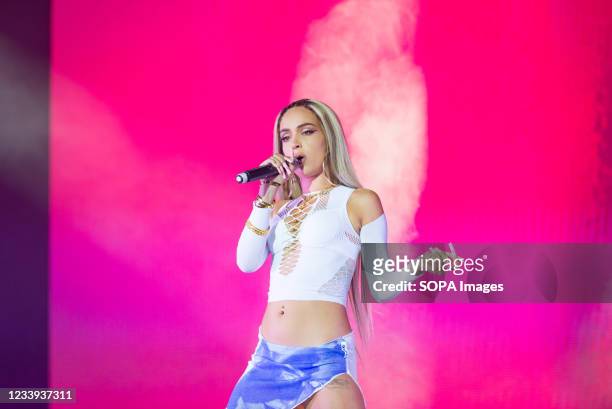 Bad Gyal performs live on stage during the Big Sound Festival. Alba Farelo , better known by her stage name Bad Gyal, is a Spanish artist, producer,...