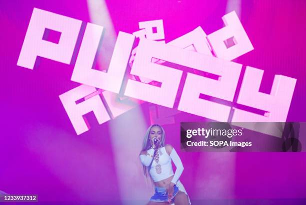 Bad Gyal performs live on stage during the Big Sound Festival. Alba Farelo , better known by her stage name Bad Gyal, is a Spanish artist, producer,...