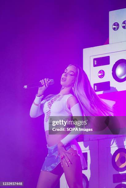 Bad Gyal performs live on stage during the Big Sound Festival. Alba Farelo , better known by her stage name Bad Gyal, is a Spanish artist, producer,...