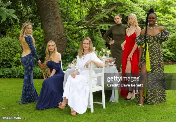 Hum Flemming, Chloe Delevingne and Sophie Perkins, Sabrina Percy, Isabel Getty and Deborah Ababio attend the launch of the "Women Supporting Women"...