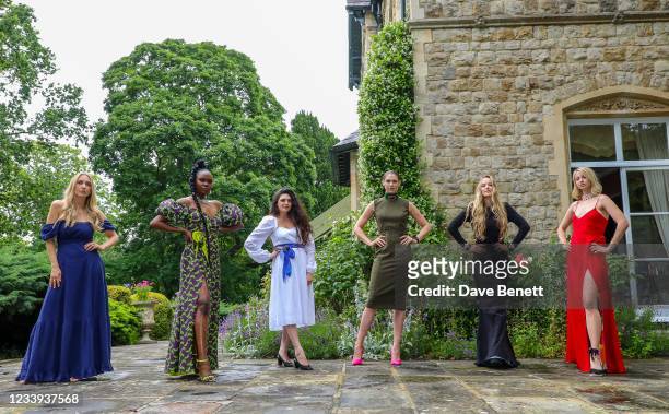 Sophie Perkins, Deborah Ababio, Hannah Sophia England, Sabrina Percy, Hum Flemming and Isabel Getty attend the launch of the "Women Supporting Women"...