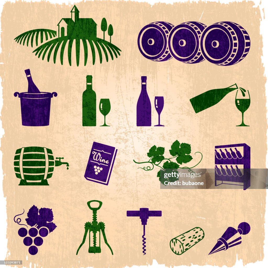 Vineyard on royalty free vector Background
