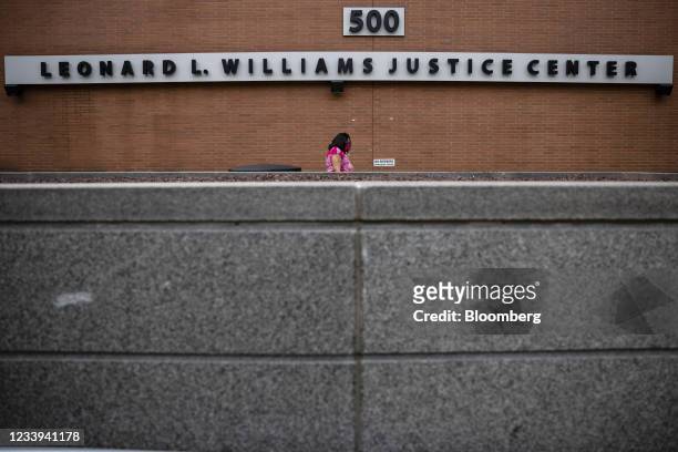 The Leonard L. Williams Justice Center before Tesla CEO Elon Musk is expected to arrive for the SolarCity trial in Wilmington, Delaware, U.S., on...