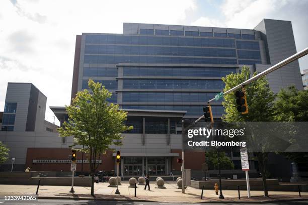 The Leonard L. Williams Justice Center before Tesla CEO Elon Musk is expected to arrive for the SolarCity trial in Wilmington, Delaware, U.S., on...