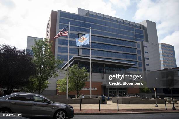 The Leonard L. Williams Justice Center before Tesla CEO Elon Musk is expected to arrive for the SolarCity trial in Wilmington, Delaware, U.S., on...