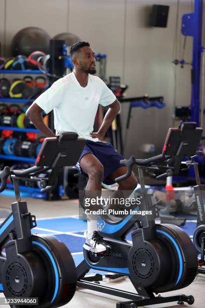 Wilfred Ndidi of Leicester City as the Leicester City squad returns for pre-season training session at Leicester City Training Ground, Seagrave on...