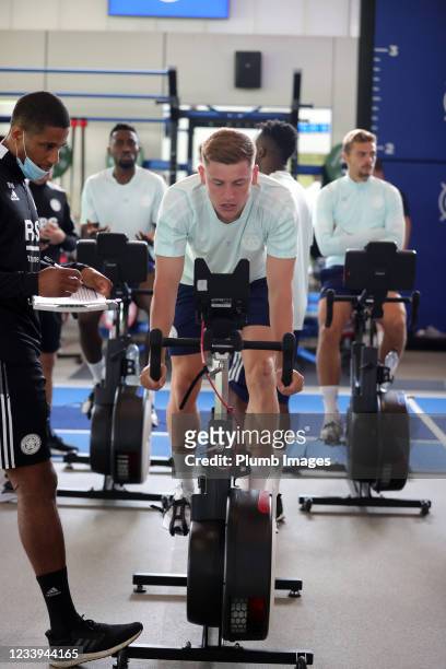 Harvey Barnes of Leicester City as the Leicester City squad returns for pre-season training session at Leicester City Training Ground, Seagrave on...