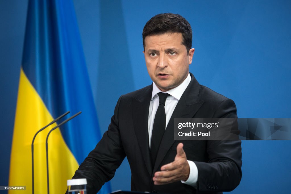 Ukrainian President Volodymyr Zelensky Visits Berlin