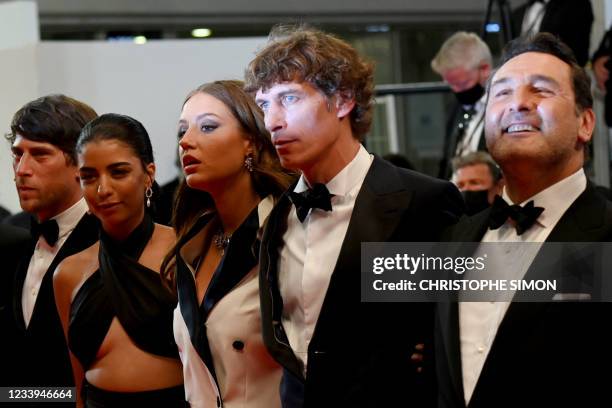 French producer Hugo Selignac, French actress Kenza Fortas, French actress Adele Exarchopoulos, French director Cedric Jimenez and French actor...