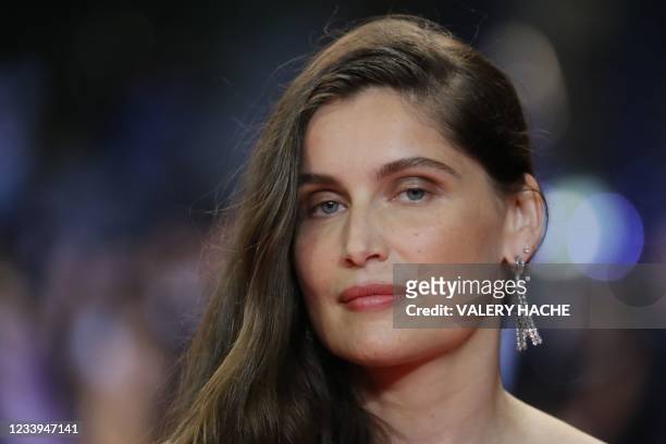 French actress Laetitia Casta arrives for the screening of the film "La Croisade" at the 74th edition of the Cannes Film Festival in Cannes, southern...