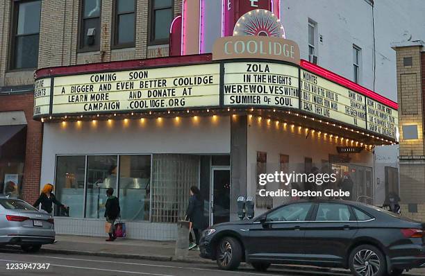 Brookline, MA Movie night at the Coolidge Corner Theater in Brookline, MA on July 8, 2021.