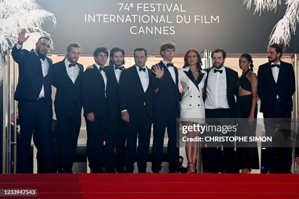 French actor Idir Azougli, French producer Hugo Selignac, French actor Francois Civil, French actor Gilles Lellouche, French director Cedric Jimenez,...