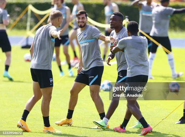 New transfer of Hertha BSC Suat Serdar attends a training session within new season preparations at facilities of Olympiastadion Berlin on July 13,...