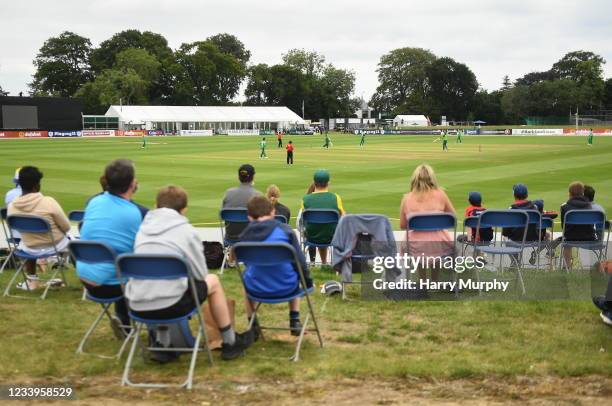 Dublin , Ireland - 13 July 2021; Supporters look on during the 2nd Dafanews Cup Series One Day International match between Ireland and South Africa...