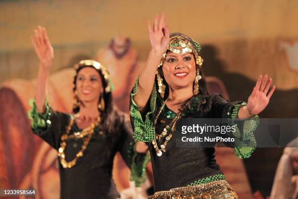 Egyptian dancers in traditional attire perform a cultural dance entitled 'The Nile Eternal' in Mississauga, Ontario, Canada, on June 03, 2011.