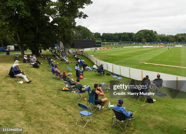 Dublin , Ireland - 13 July 2021; Spectators look on during the 2nd Dafanews Cup Series One Day International match between Ireland and South Africa...