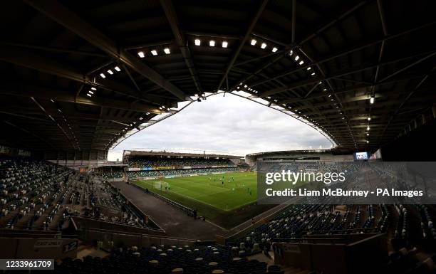 General view of Windsor Park, Belfast. Picture date: Tuesday July 13, 2021.