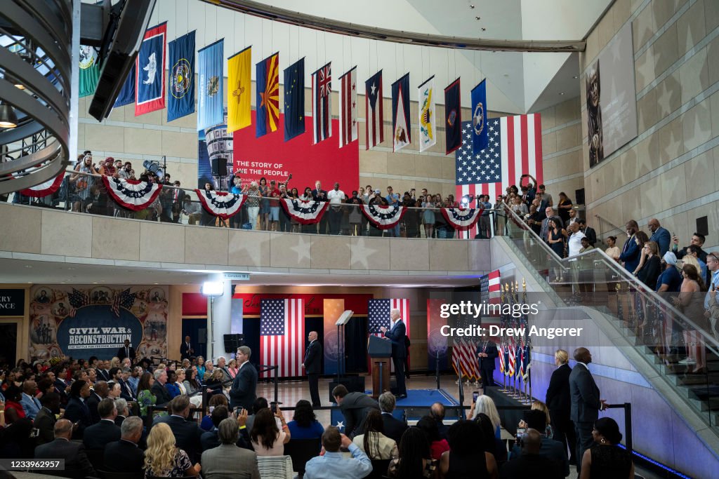 President Biden Delivers Remarks In Philadelphia On Protecting Voting Rights