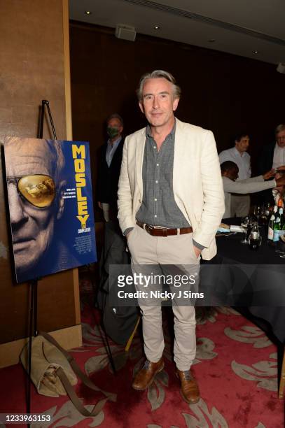 Steve Coogan attends the London premiere of the new feature-length documentary "MOSLEY: IT'S COMPLICATED" at The Mayfair Hotel on July 13, 2021 in...