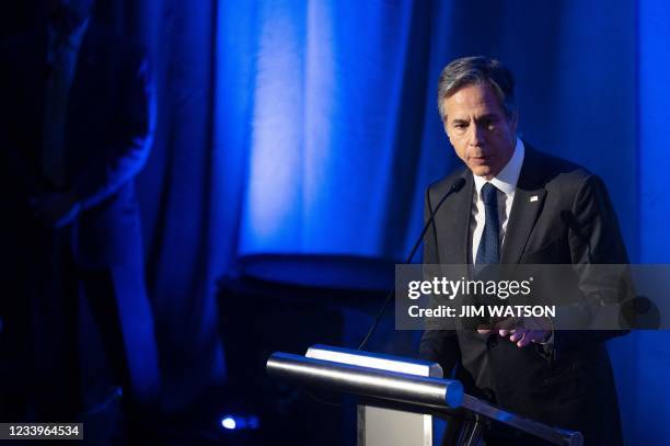 Secretary of State Antony Blinken delivers remarks at the National Security Commission on Artificial Intelligence Global Emerging Technology Summit...