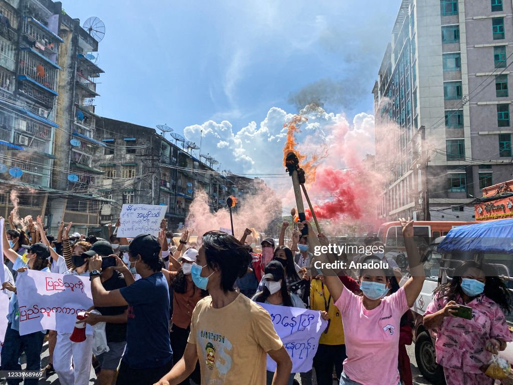 Protest in Myanmar
