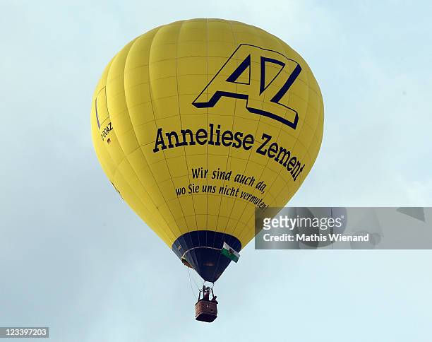 The ballon of Anneliese Zement at the Warsteiner International Hot Air Balloon Show in the Arnsberger Forest National Park on September 2, 2011 near...