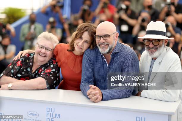 Canadian actress Danielle Fichaud, French actress and director Valerie Lemercier, Canadian actor Sylvain Marcel and Canadian actor Roc Lafortune pose...