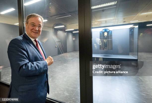 July 2021, Baden-Wuerttemberg, Stuttgart: Armin Laschet, Minister President of North Rhine-Westphalia, Federal Chairman of the CDU and candidate for...