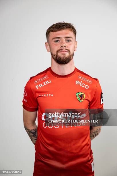 Oostende's Indy Boonen poses for a team picture, at the 2021-2022 photoshoot of Belgian Jupiler Pro League club KV Oostende, Wednesday 14 July 2021...