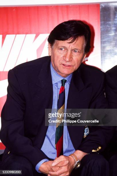 Raymond Goethals head coach of Marseille during the French cup final between Monaco and Marseille at Parc des Princes, Paris, France on June 8th, 1991