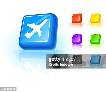 Airplane 3D button design Airplane 3D button design