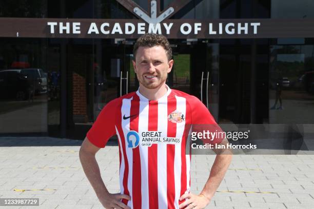 Corry Evans pictured at The Academy of Light after signing for Sunderland AFC on July 14, 2021 in Sunderland, England.