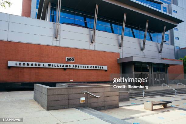 The Leonard L. Williams Justice Center during the SolarCity trial in Wilmington, Delaware, U.S., on Thursday, July 15, 2021. Tesla CEO Elon Musk told...