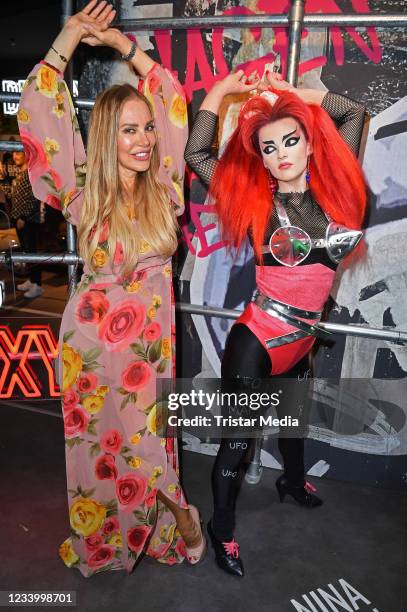 Xenia Seeberg during the exhibition Berlin 100! VIP opening at Madame Tussauds Berlin on July 15, 2021 in Berlin, Germany.