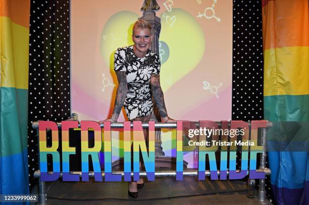 Melanie Mueller during the exhibition Berlin 100! VIP opening at Madame Tussauds Berlin on July 15, 2021 in Berlin, Germany.