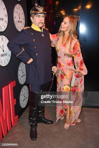 Xenia Seeberg during the exhibition Berlin 100! VIP opening at Madame Tussauds Berlin on July 15, 2021 in Berlin, Germany.