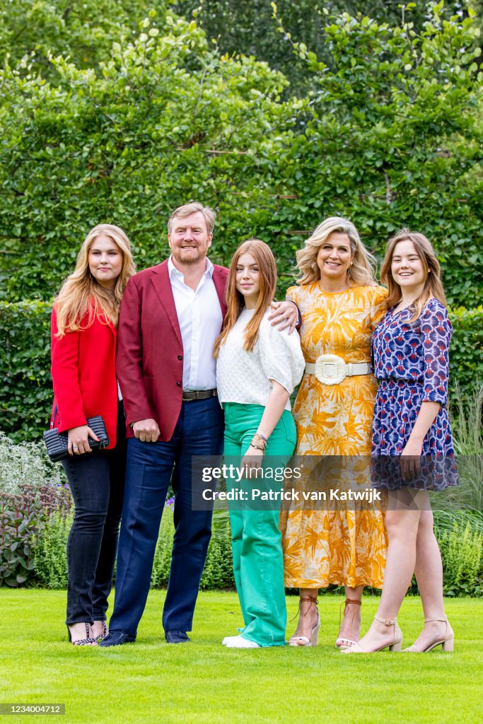 Dutch Royal Family Summer Photo Call At Huis Ten Bosch Palace
