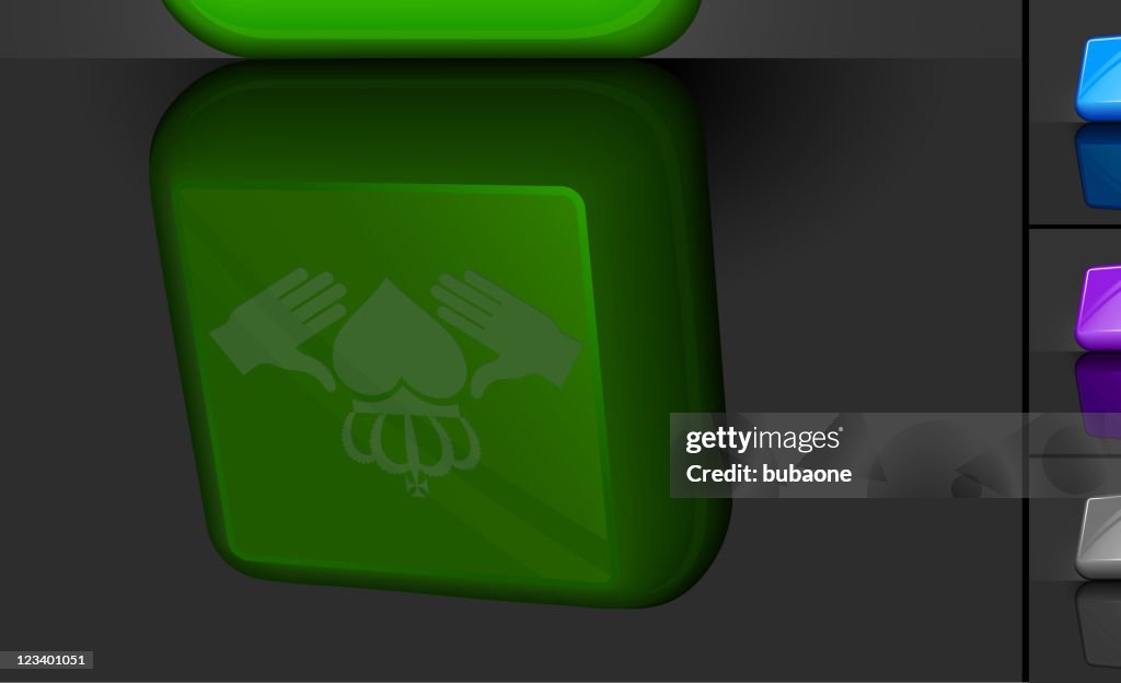 Irish Friendship royalty free vector art 3D button design