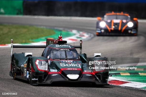 The Jota Oreca 07 - Gibson of Jakub Smiechowski, Antonio Felix Da Costa, and Anthony Davidson in action at Autodromo di Monza on July 16, 2021 in...