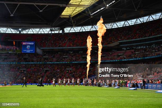 General view during the Betfred Challenge Cup Final match between Castleford Tigers and St Helens at Wembley Stadium on July 17, 2021 in London,...