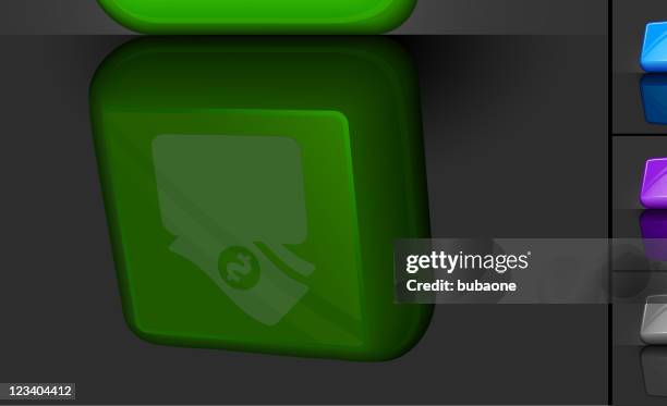wallet with money 3d button design - empty wallet stock illustrations