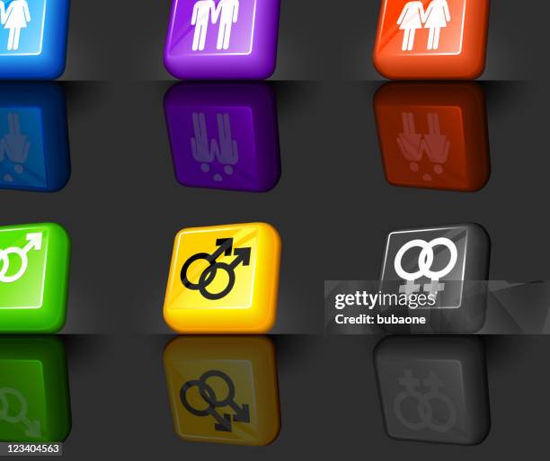 couples internet royalty free vector icon set - gay men holding hands stock illustrations
