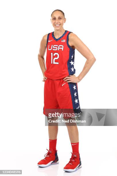 Diana Taurasi of the USA Women's National Team poses for a portrait at the ARIA Resort & Casino on July 17, 2021 in Las Vegas, Nevada. NOTE TO USER:...
