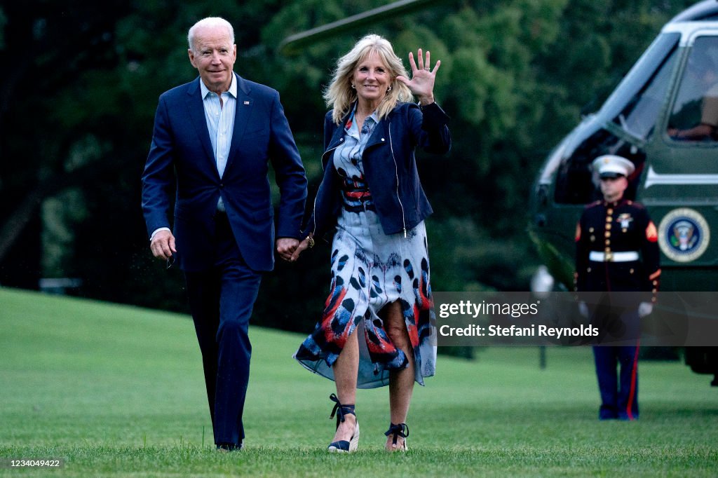 President Biden Returns To The White House From Camp David