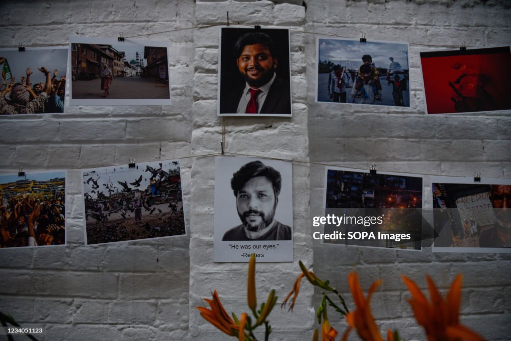 Portraits of Danish Siddiqui along with photographs shot by...