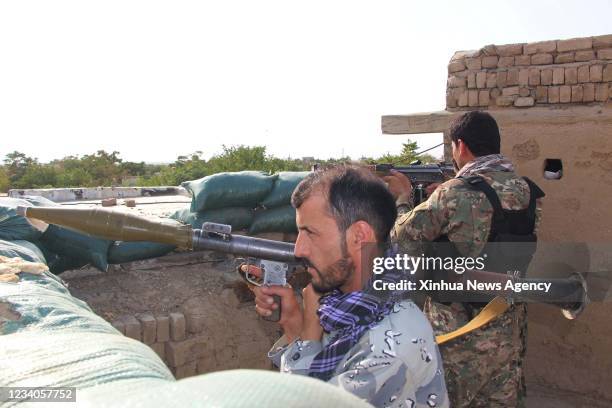 Afghan security force members take part in a military operation against Taliban militants in Kunduz city, Afghanistan, July 17, 2021. At least 53...