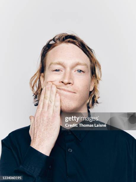 Actor Caleb Landry Jones poses for a portrait on July 15, 2021 in Cannes, France.