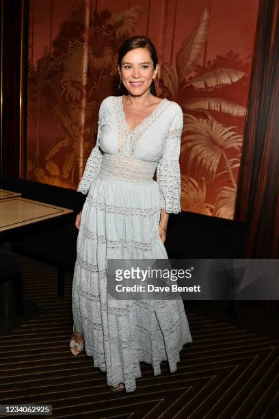 Anna Friel attends Fat Tony's autobiography "I Don't Take Requests" pre-launch party at Isabel Mayfair on July 19, 2021 in London, England.