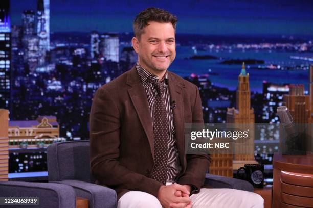 Episode 1492 -- Pictured: Actor Joshua Jackson during an interview on Monday, July 19, 2021 --